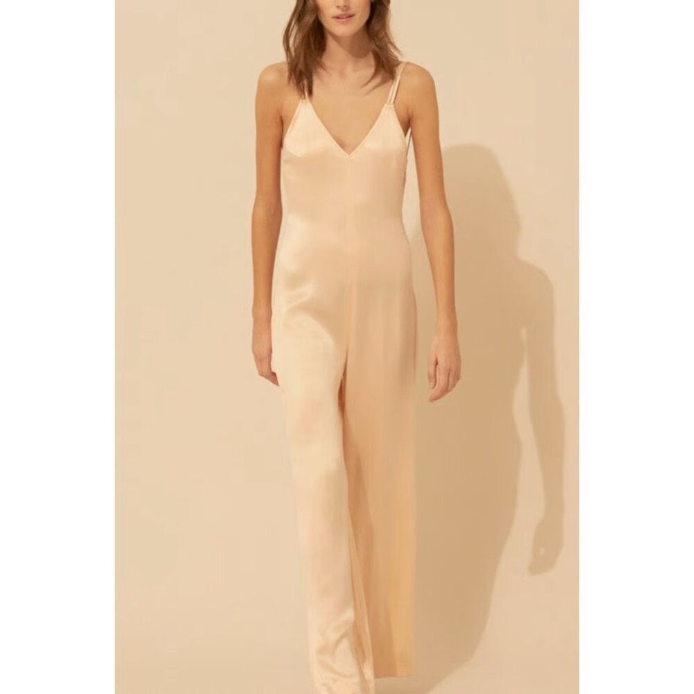 BA&SH Chiva Lady crinkled satin-crepe jumpsuit SIZE 3